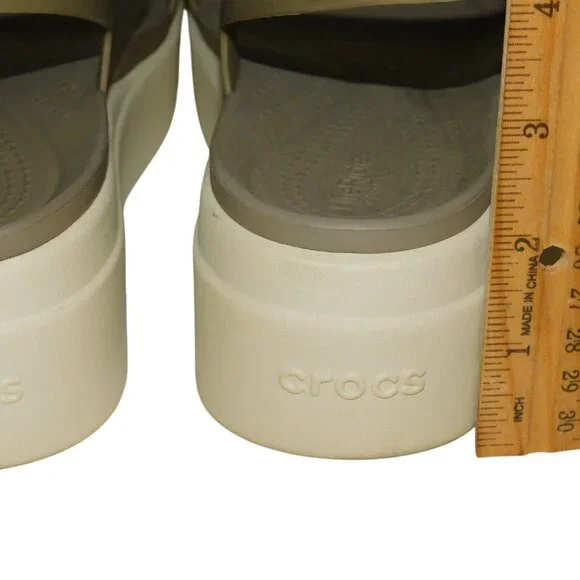CROCS Brooklyn LiteRide Platform Sandals Size 10 - Picture 7 of 11